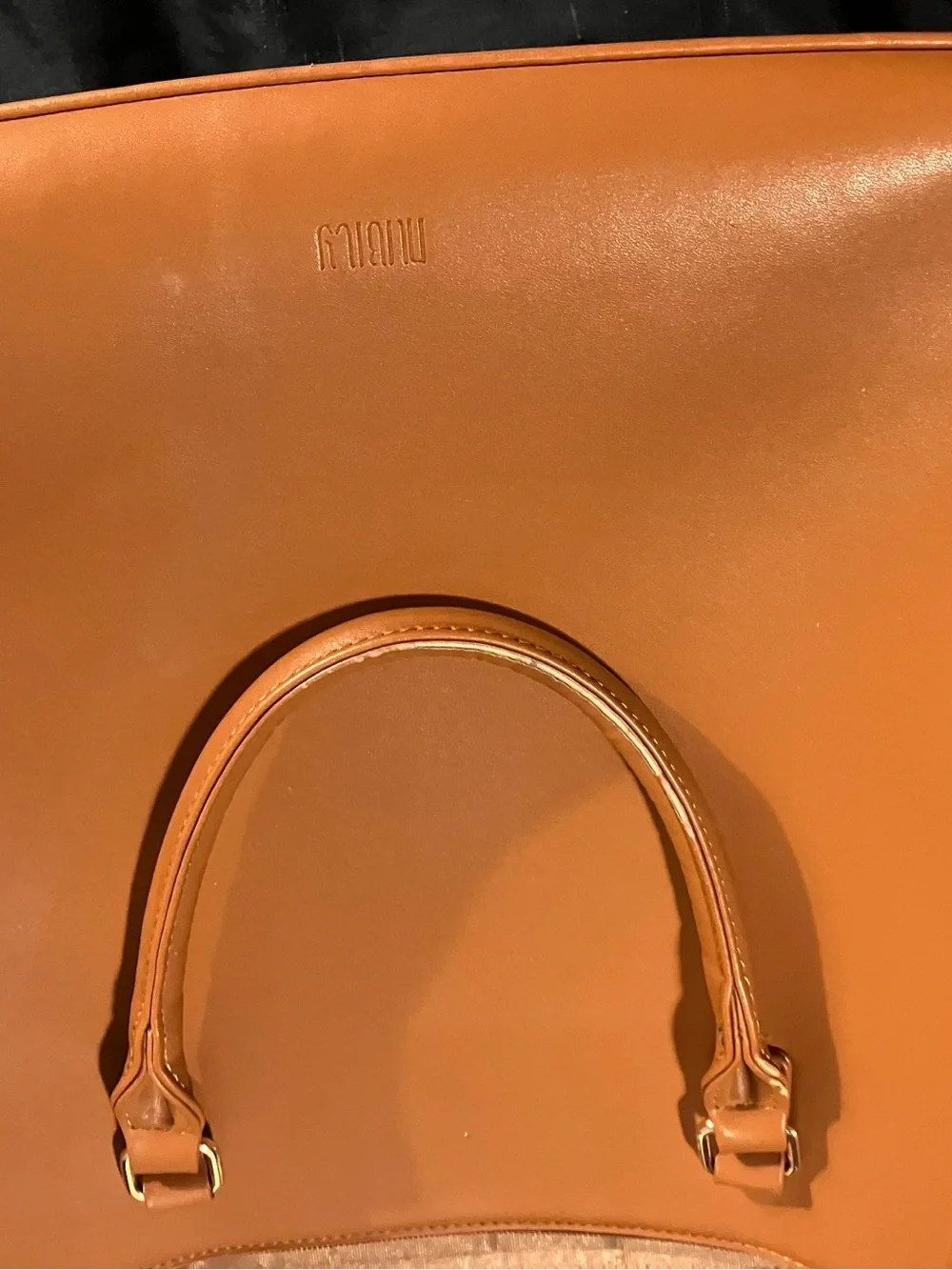 Nubily genuine brown leather shoulder bag, nwot, stamped